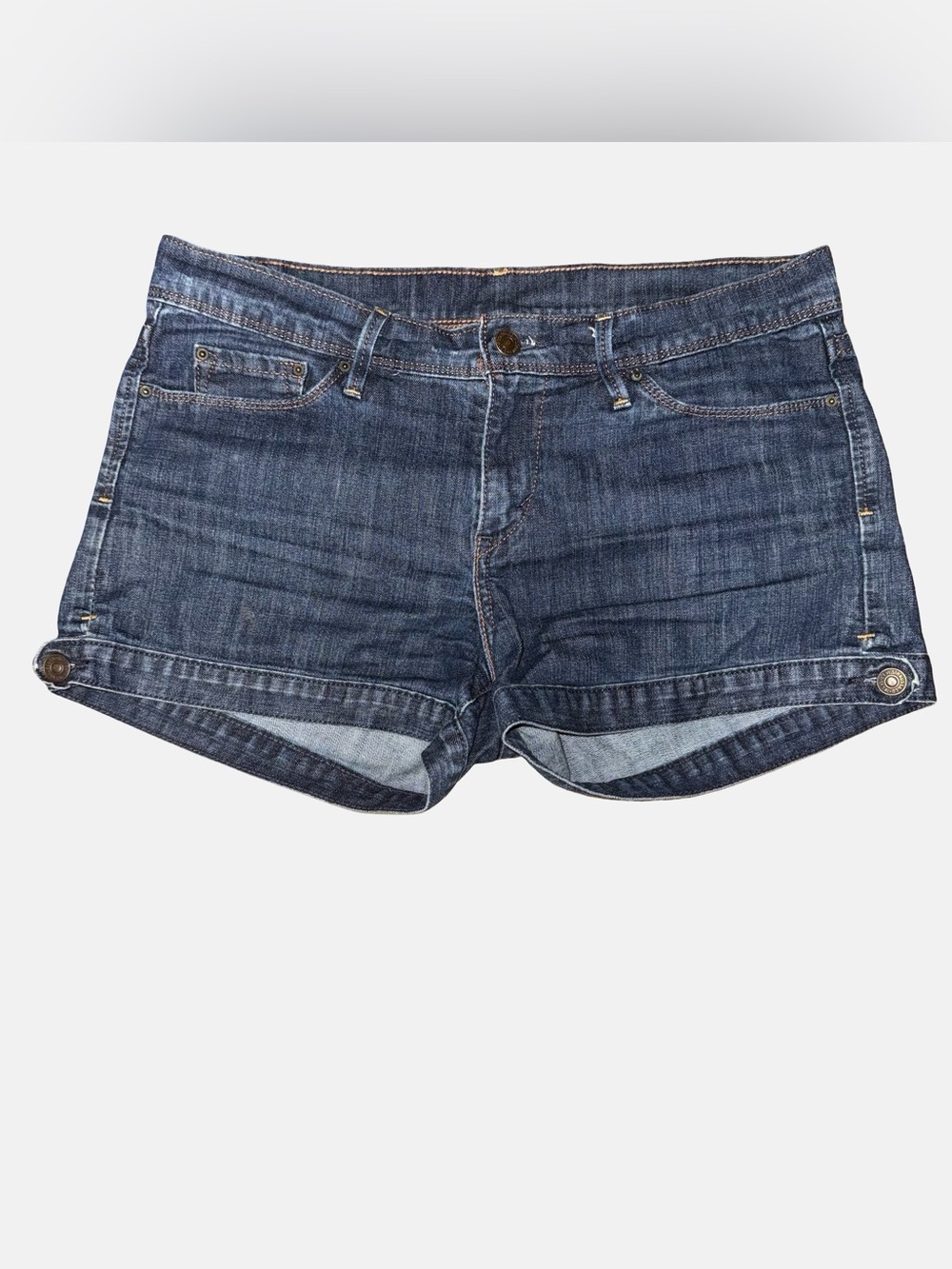 Levi’s Red Tab Banded Short stretch denim jean shorts women’s sz 8 Y2K